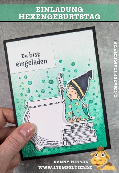 stampinup hexengeburtstag zauberer einaldung geburtstag stempeltier potions spells