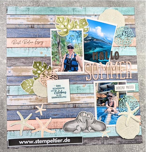 stampinup sommer urlaub scrapbook landhausglück stempeltier