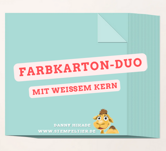 farbkarton duo stampin up aquamarin weißer kern reißen