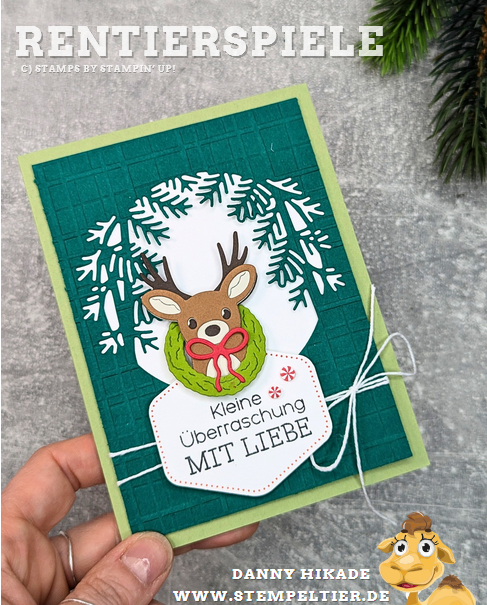 stampin up rentierspiele reindeer watercolor stempeltier weihnachten 2024 verspielte karos