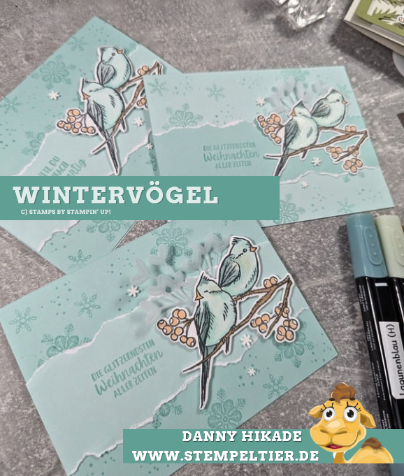 wintervögel stampin up winterliche wipfel duo farbkarton stempeltier danny