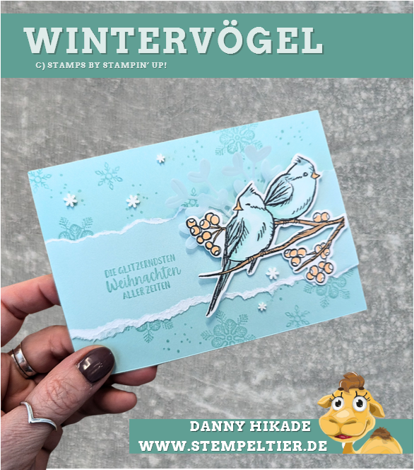 wintervögel stampin up winterliche wipfel duo farbkarton stempeltier