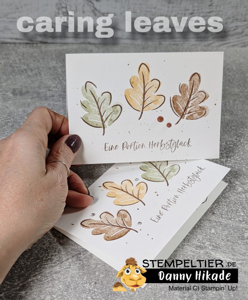 stampin up herbst caring leaves blätter stempeltier