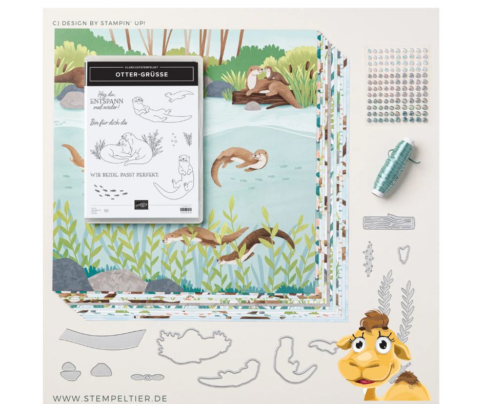 produktreihe stampinup süße otter grüße otterly adorable