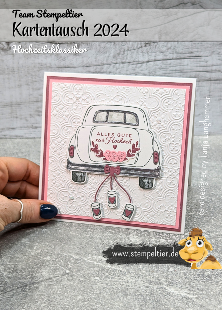 Stampin up Kartenswap team stempeltier winter 2024 hochzeitsklassiker auto