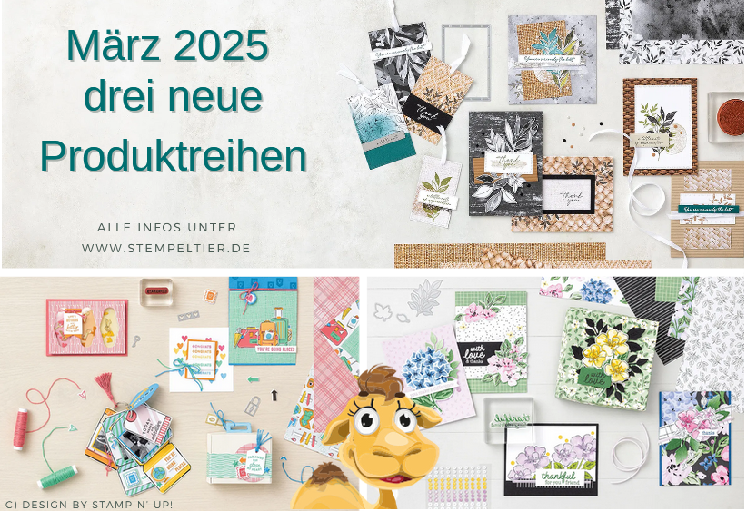 drei neue produktreihen im märz stampin up