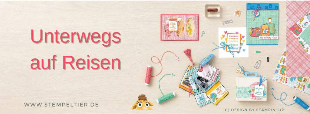 unterwegs auf reisen stampin up banner